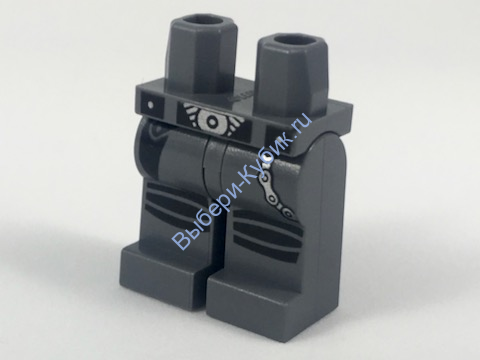 Деталь Лего Ноги С Рисунком Цвет Темно-Серый