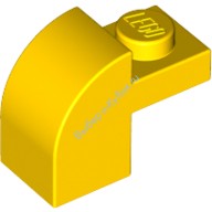Деталь Лего Кубик Модифицированный 1 х 2 х 1 1/3 С Закругленным Верхом Цвет Желтый