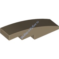 Деталь Лего Скос Закругленный 4 х 1 Без Штырьков Цвет Темно-Песочный