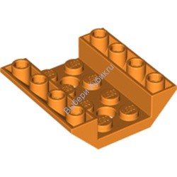 Деталь Лего Скос Перевернутый 45 4 х 4 Двойной С 2 Отверстиями Цвет Оранжевый 