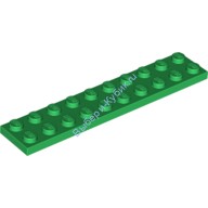 Деталь Лего Пластина 2 х 10 Цвет Зеленый