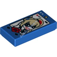 Деталь Лего Плитка 1 х 2 с Телефоном Харли Квин Цвет Синий