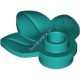 Деталь Лего Пластина Круглая 1 Х 1 С 3 Листьями Цвет Темно-Бирюзовый