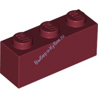 Деталь Лего Кубик 1 х 3 Цвет Темно-Красный