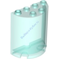 Деталь Лего Половина Цилиндра 2 х 4 х 4 Цвет Прозрачно-Голубой