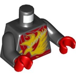 Деталь Лего Торс С Рисунком Цвет Черный