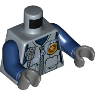 Деталь Лего Торс С Рисунком Цвет Песочно-Голубой