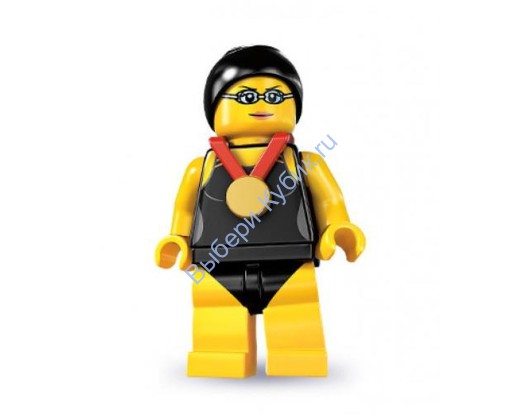 Минифигурка Лего коллекционные (без упаковки) Чемпион По Плаванию