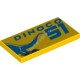 Деталь Лего Плитка 2 х 4 С Рисунком Цвет Желтый