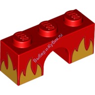 Деталь Лего Арка С Рисунком 1 х 3 Цвет Красный