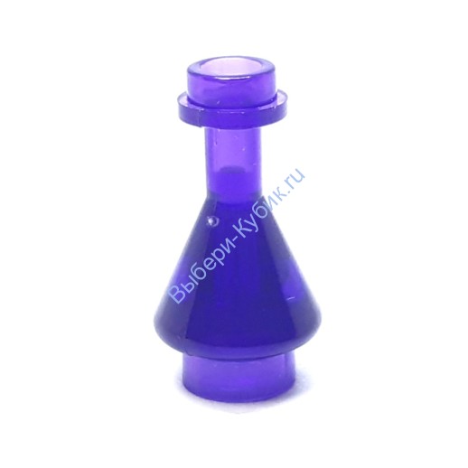 Деталь Аналог Совместимый С Лего Колба Цвет Прозрачно-Баклажановый