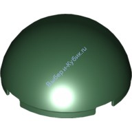 Деталь Лего Цилиндр Полусфера 4 х 4 Цвет Темно-Зеленый