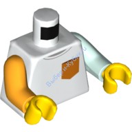 Деталь Лего Торс С Рисунком Цвет Белый