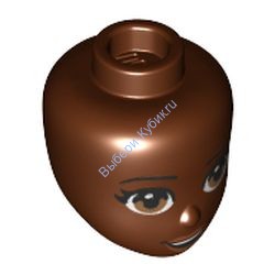 Деталь Лего Голова Мини Долл Цвет Коричневый