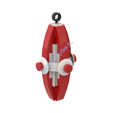 Набор деталей Лего ОТ Выбери Кубик Ёлочная Игрушка Сосулька Большая Красная