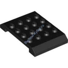 Деталь Лего Клин 4 х 6 х 2/3 Двойной Цвет Черный