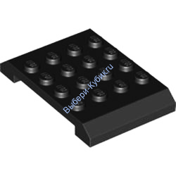 Деталь Лего Клин 4 х 6 х 2/3 Двойной Цвет Черный