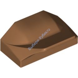 Деталь Лего Кубик Модифицированный 1 x 2 x 2/3 Без Штырьков Наконечник Крыла Цвет Карамельный