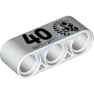 Деталь Лего Техник Деталь Лего Бим 1 х 3 Толстый С Рисунком Цвет Белый