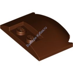 Деталь Лего Клин 3 x 4 x 2/3 Тройной Изогнутый Цвет Коричневый