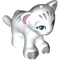 Деталь Лего Лев / Тигр Цвет Белый