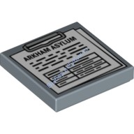 Деталь Лего Плитка 2 х 2 С Рисунком Цвет Песочно-Голубой