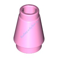 Деталь Лего Конус 1 х 1 С Верхним Пазом Цвет Ярко-Розовый