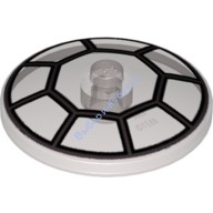 Деталь Лего Тарелка 4 x 4 перевернутая (радар) С Рисунком Цвет Прозрачно-Коричневый