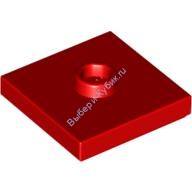 Деталь Лего Пластина 2 х 2 С Желобком И Одной Шляпкой В Центре Цвет Красный