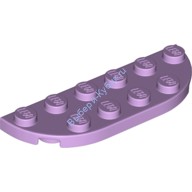 Деталь Лего Пластина Круглый Угол 2 х 6 Двойной Цвет Лавандовый