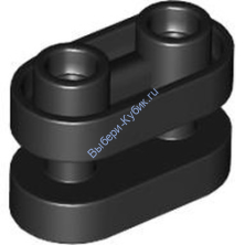 Деталь Лего Кубик Круглый 1 х 2 С Открытым Центром Цвет Черный