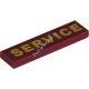 Деталь Лего Плитка 1 х 4 С Рисунком Цвет Темно-Красный