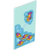 Деталь Лего Стекло Для Окна 1 X 4 X 6 С Рисунком Цвет Прозрачно-Голубой