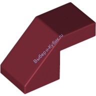 Деталь Лего Скос 45 2 х 1 С Вырезом Без Штырька Цвет Темно-Красный
