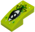 Деталь Лего Скос Изогнутый 2 x 1 x 2/3 Без Штырьков С Рисунком Цвет Лайм