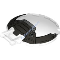 Деталь Лего Тарелка 6 х 6 Перевернутая Без Штырьков С Ручкой И С Принтом Цвет Прозрачный