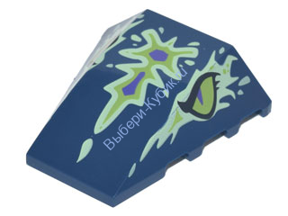 Деталь Лего Клин С Рисунком 4 х 4 Без Штырьков Цвет Темно-Синий