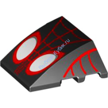 Деталь Лего Клин 4 х 3 Тройной Без Штырьков С Рисунком Цвет Черный