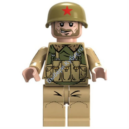 Деталь Аналог Совместимый С Лего Советский солдат в каске