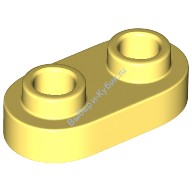 Деталь Лего Пластина 1 х 2 Закругленная С 2 Штырьками Цвет Ярко-Светло-Желтый