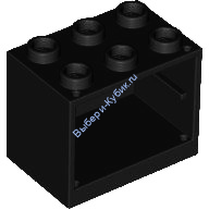 Деталь Лего Каркас Шкафа 2 х 3 х 2 Цвет Черный