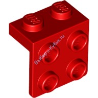 Деталь Лего Кронштейн 1 х 2 - 2 х 2 Цвет Красный