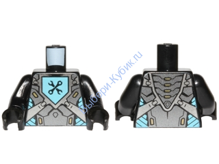 Деталь Лего Торс С Рисунком Цвет Черный