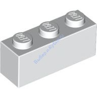 Деталь Лего Кубик 1 х 3 Цвет Белый