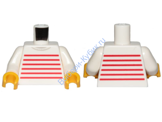 Деталь Лего Торс С Рисунком Цвет Белый