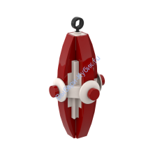 Набор деталей Лего ОТ Выбери Кубик Ёлочная Игрушка Сосулька Большая Темно-Красная