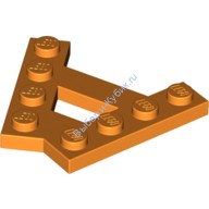 Деталь Лего Пластина Клин A-Форма С 2 Рядами По 4 Штырька Цвет Оранжевый