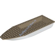 Деталь Лего Лодка 28 x 8 База И Верх (92710/92711) Цвет Белый