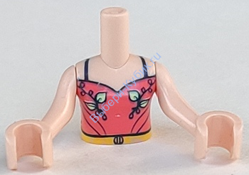 Деталь Лего Торс С Рисунком Цвет Розовый