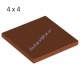 Деталь Лего Плитка 4 х 4 Цвет Темно-Оранжевый